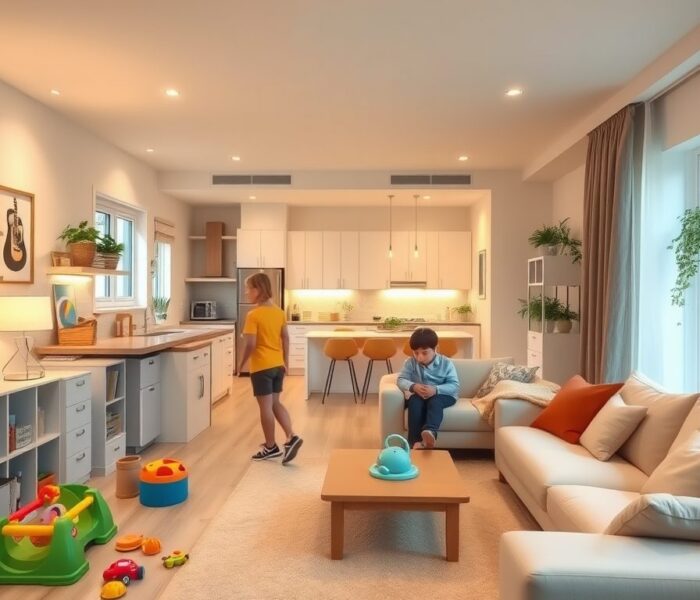 Układ mieszkania dla rodziny z dziećmi: jak zaprojektować funkcjonalne strefy i zapewnić bezpieczeństwo na co dzień