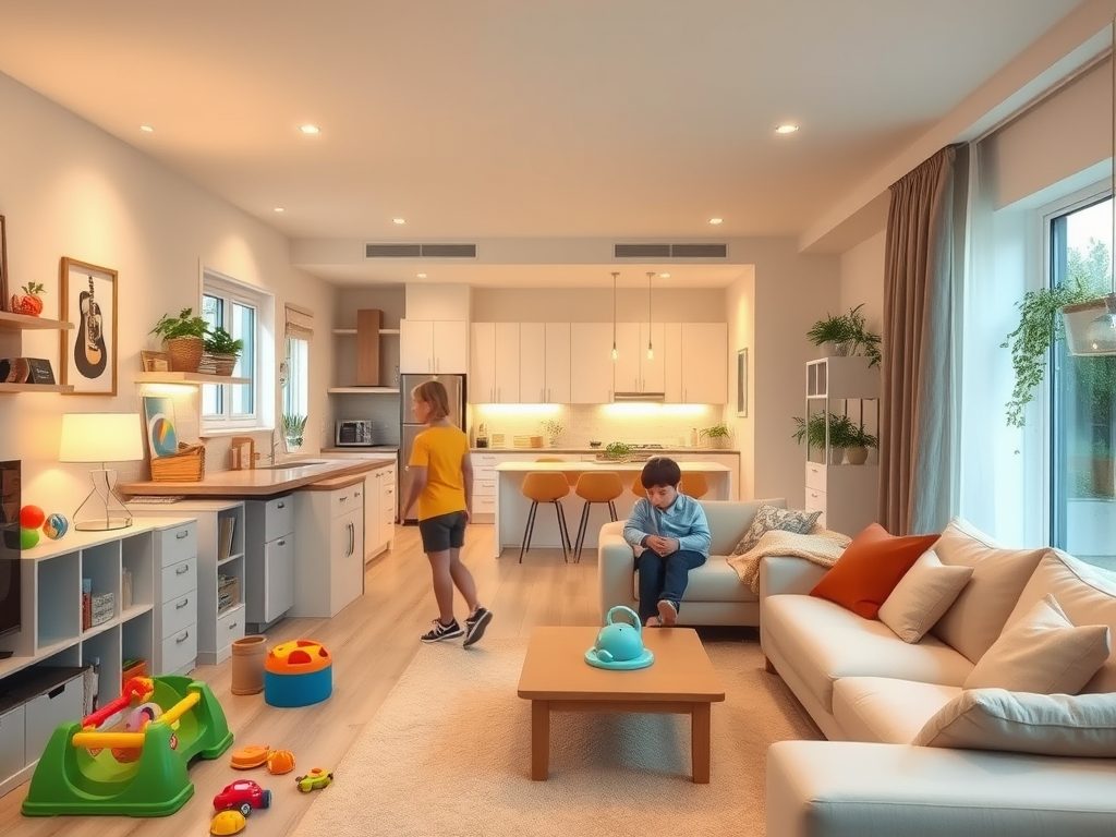 Układ mieszkania dla rodziny z dziećmi: jak zaprojektować funkcjonalne strefy i zapewnić bezpieczeństwo na co dzień