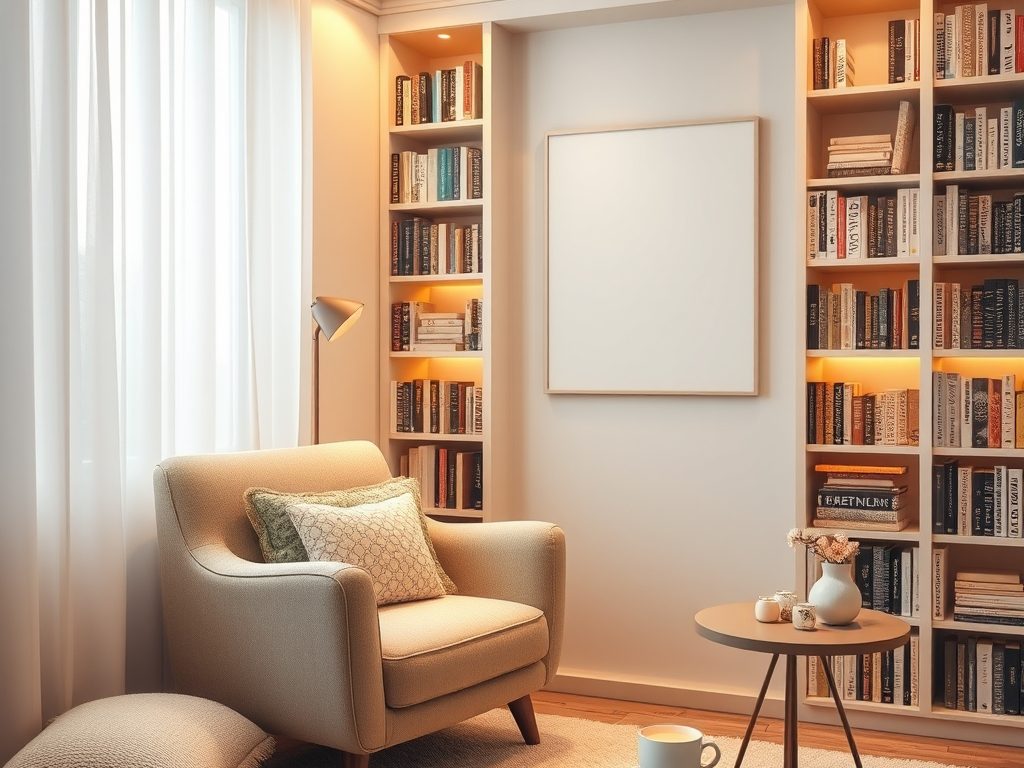 Kącik do czytania: jak zaprojektować wygodną i przytulną strefę relaksu z odpowiednim światłem i meblami