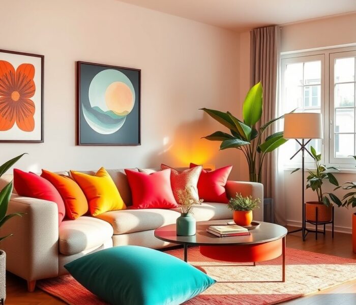 Akcenty kolorystyczne w mieszkaniu na wynajem: jak wprowadzić charakter i zachować uniwersalność wnętrza