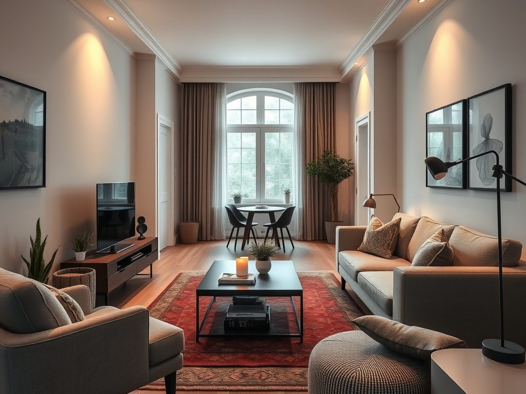 Wąski salon: jak ustawić meble, by uniknąć efektu tunelu i zyskać funkcjonalną przestrzeń