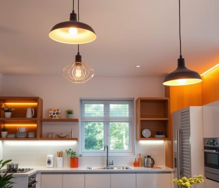 Oświetlenie kuchni w mieszkaniu na wynajem: praktyczne rozwiązania bez trwałych przeróbek