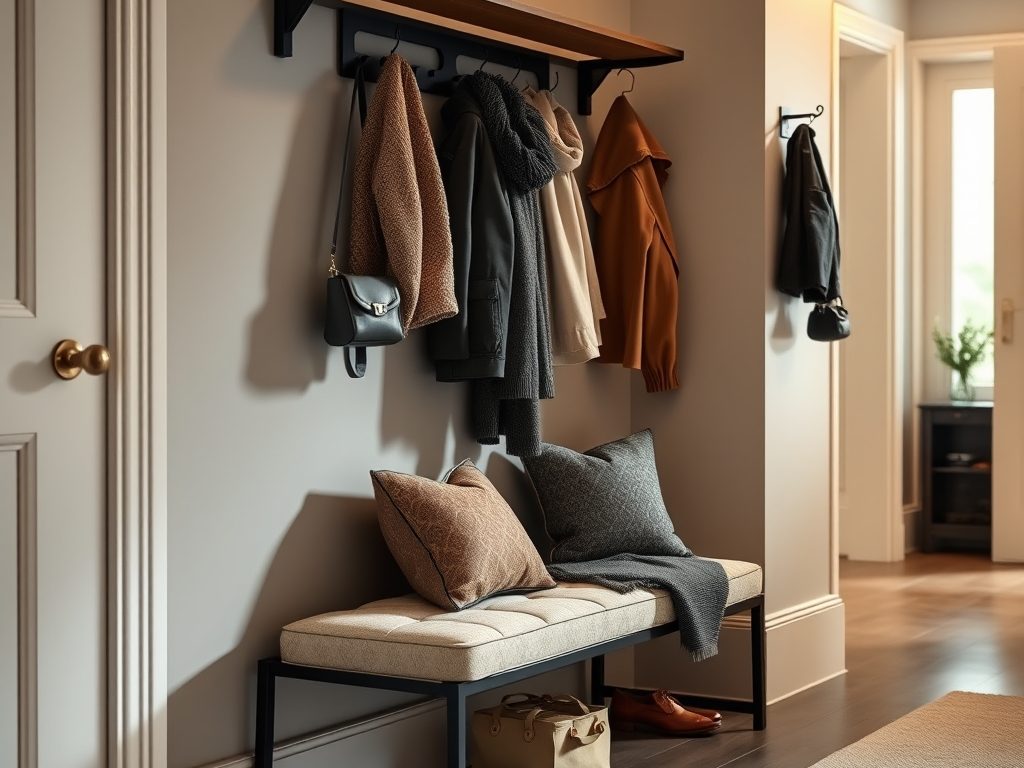 Ergonomia przedpokoju: jak zaaranżować siedzisko i wieszak dla wygody i porządku